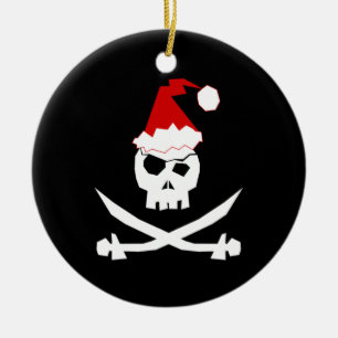 Pirate Santa Ceramic Tree Decoration