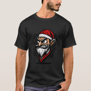 Pirate Santa Face For Christmas T-Shirt