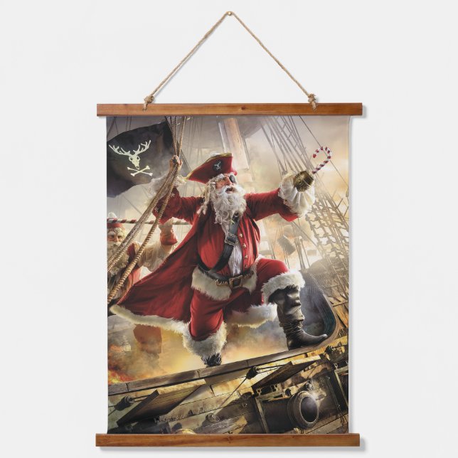 Pirate Santa Hanging Tapestry (Front)