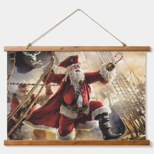 Pirate Santa Hanging Tapestry