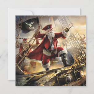 Pirate Santa Holiday Card