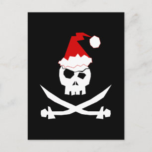 Pirate Santa Holiday Postcard