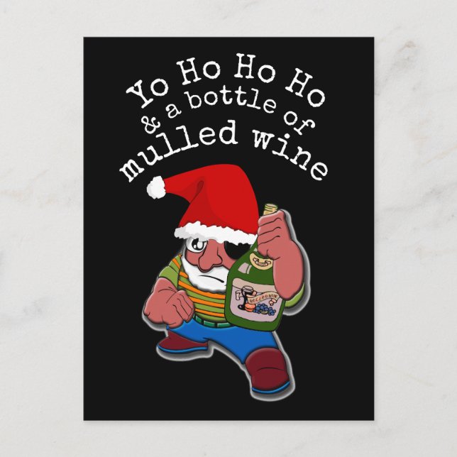 Pirate Santa Holiday Postcard (Front)