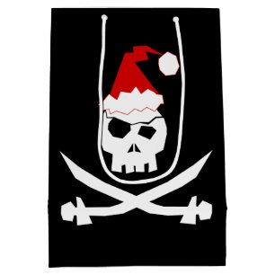 Pirate Santa Medium Gift Bag