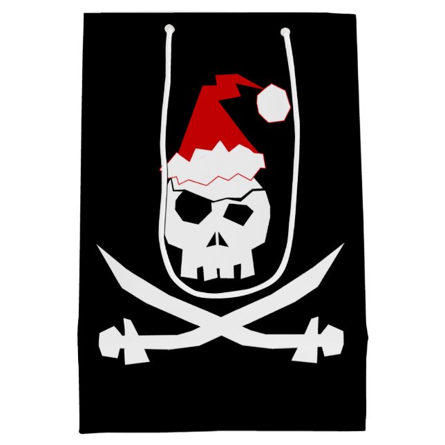Pirate Santa Medium Gift Bag (Back)