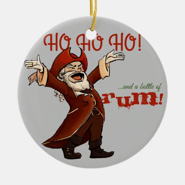 Pirate Santa Ornament (Front)