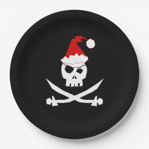 Pirate Santa Paper Plate