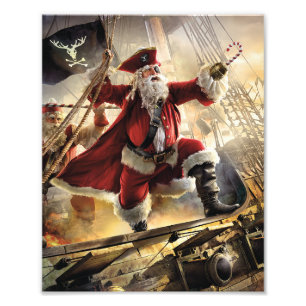 Pirate Santa Photo Print
