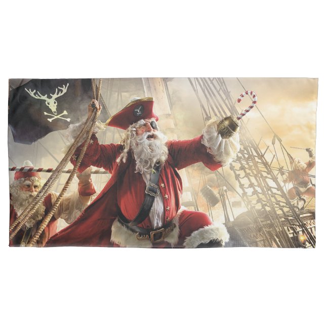 Pirate Santa Pillowcase (Front)