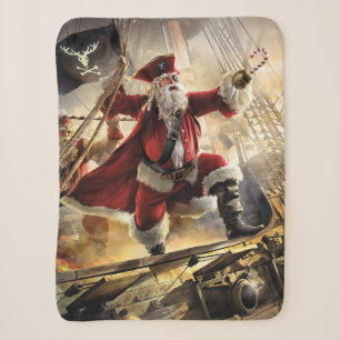Pirate Santa Sherpa Blanket