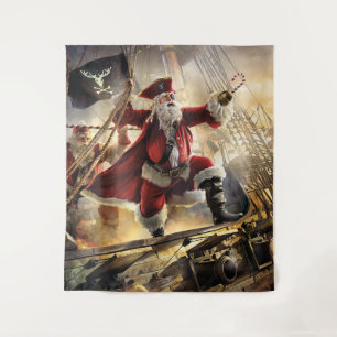 Pirate Santa Tapestry