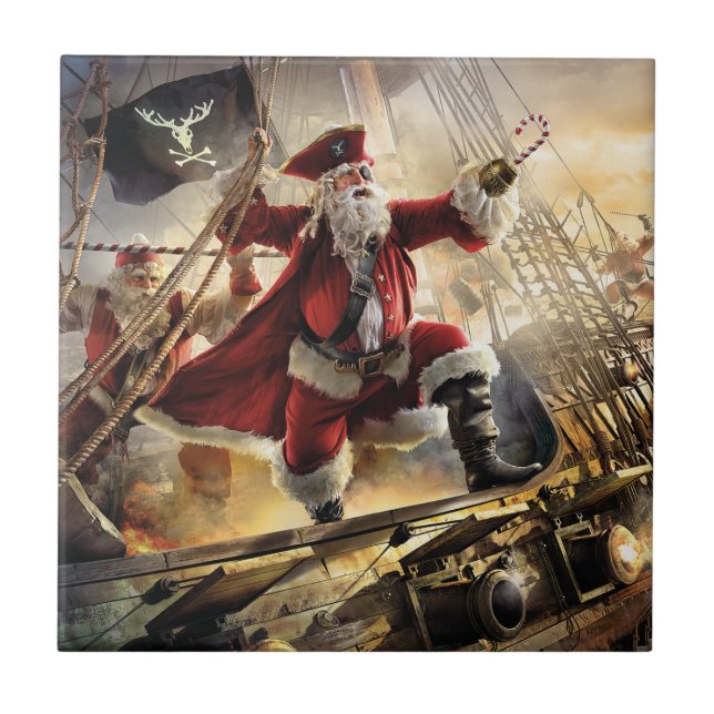 Pirate Santa Tile (Front)