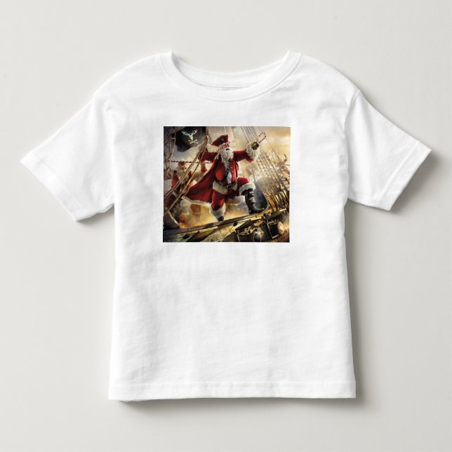 Pirate Santa Toddler T-Shirt (Front)