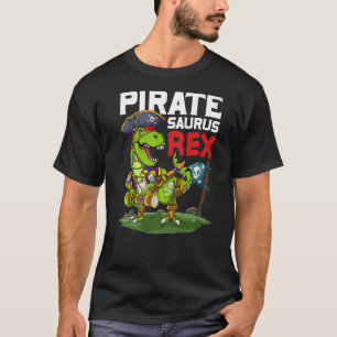 Pirate Saurus Rex Dinosaur Jolly Roger Halloween C T-Shirt