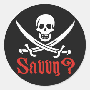 Pirate Savvy Classic Round Sticker
