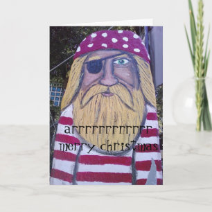 "PIRATE" SAYS "MERRY CHRISTMAS HIS WAY HOLIDAY CARD