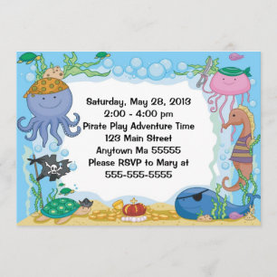 Pirate Sea Creatures Invitation