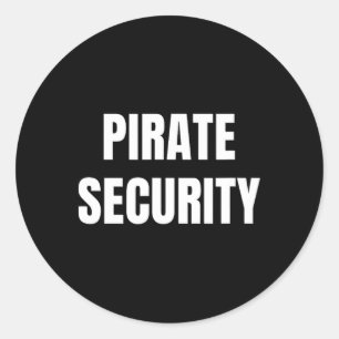 Pirate Security Mum Dad Funny Halloween Costume Classic Round Sticker