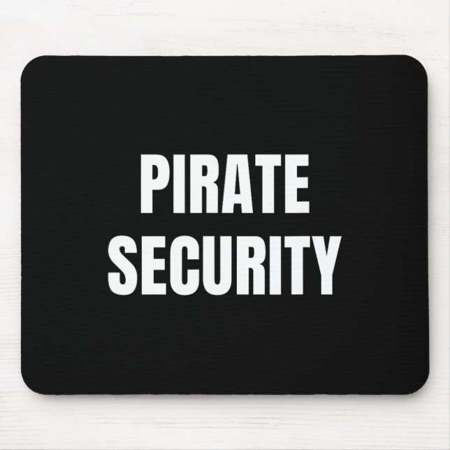 Pirate Security Mum Dad Funny Halloween Costume  Mouse Mat (Front)