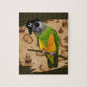 Pirate Senegal Parrot Treasure Map Jigsaw Puzzle