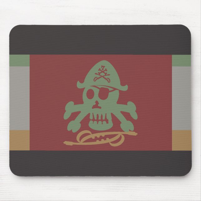 PIRATE SEVEN SKULL BY MASANSER PIXELAT MOUSE MAT (Front)