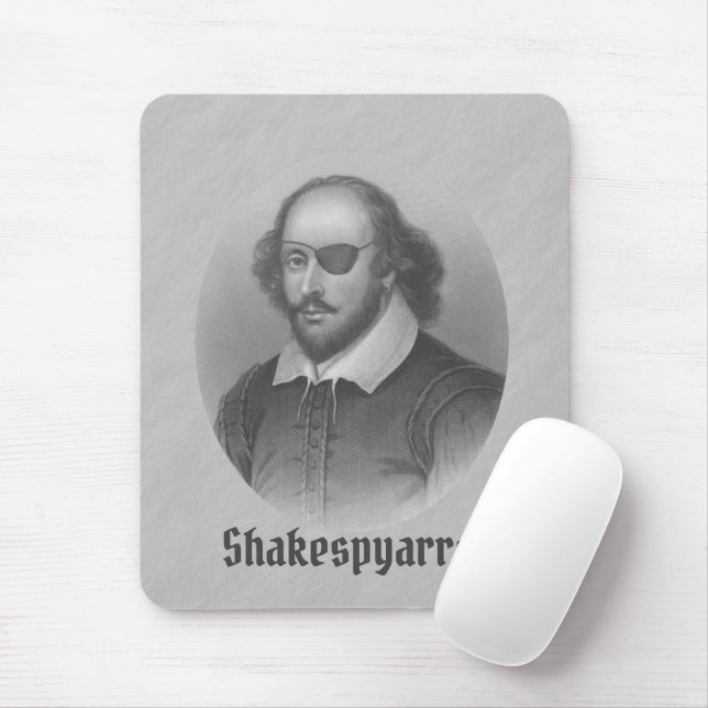 Pirate Shakespeare Mouse Mat (With Mouse)