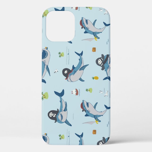 Pirate Shark Doodle Illustration Case-Mate iPhone Case (Back)