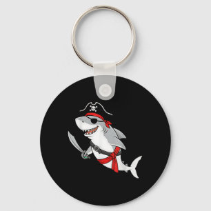 Pirate Shark Toddler Boy Funny Kids Halloween Key Ring