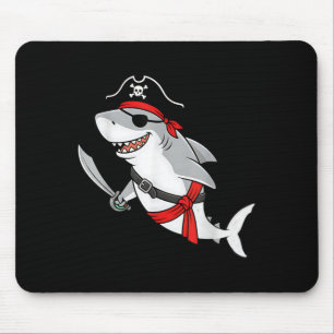 Pirate Shark Toddler Boy Funny Kids Halloween Mouse Mat