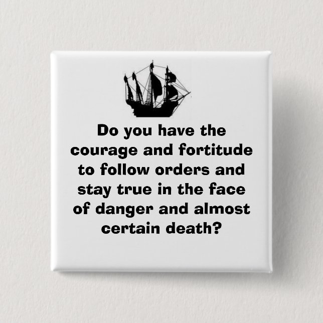 Pirate Ship 15 Cm Square Badge (Front)