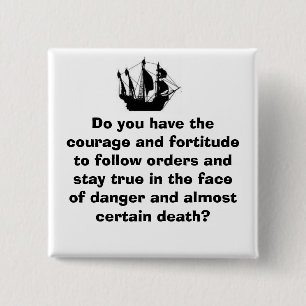 Pirate Ship 15 Cm Square Badge