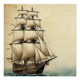 Pirate Ship Art Series - First Edition #24 Poster