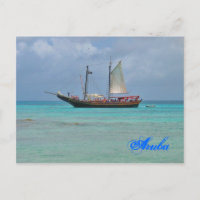 Pirate Ship Aruba Postcard