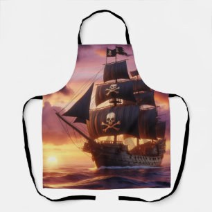 Pirate ship at sunrise/sunset apron