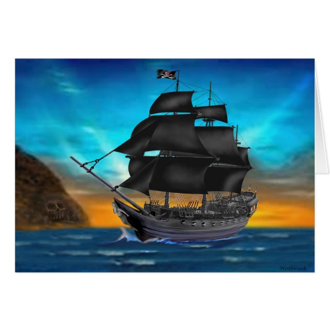 PIRATE SHIP AT SUNSET (Front Horizontal)