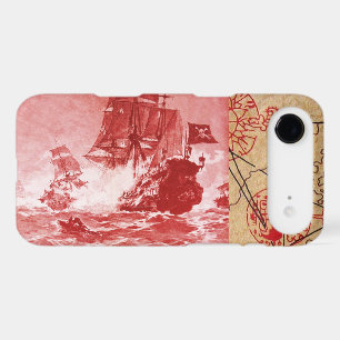 PIRATE SHIP BATTLE / ANTIQUE PIRATES TREASURE MAPS