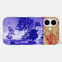 PIRATE SHIP BATTLE / ANTIQUE PIRATES TREASURE MAPS