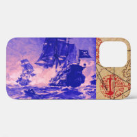 PIRATE SHIP BATTLE / ANTIQUE PIRATES TREASURE MAPS