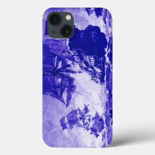 PIRATE SHIP BATTLE IN BLUE iPhone 13 CASE