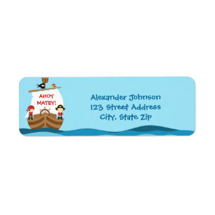 Pirate Ship Birthday Return Address Labels