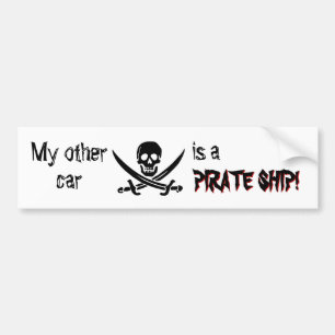 Pirate Ship Bumper Sticker