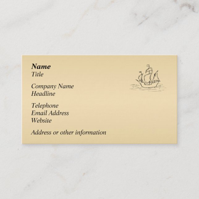 Pirate ship. business card (Front)