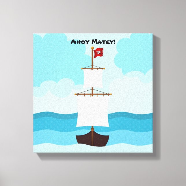Pirate Ship Canvas Print (Front)