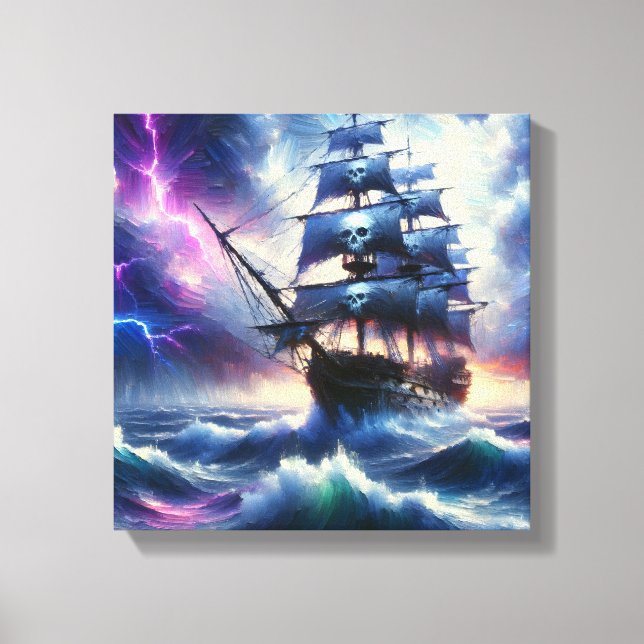 Pirate Ship Canvas Print (Front)