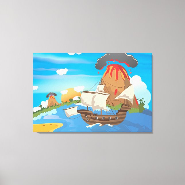 Pirate Ship Canvas Print (Front)