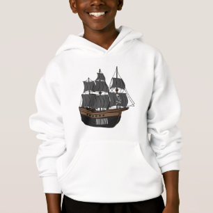 Pirate ship cartoon illustration 