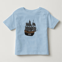 Pirate ship cartoon illustration