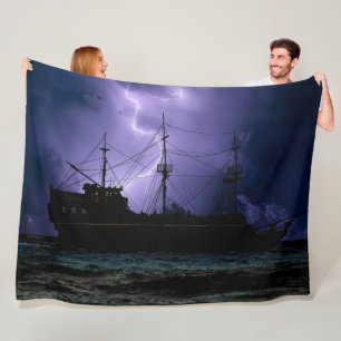 PIRATE SHIP FLEECE BLANKET