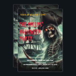 Pirate Ship Ghost Halloween Costume Party Invitation<br><div class="desc">Customise for any event</div>