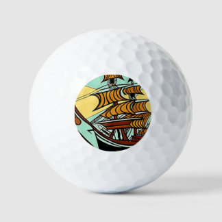 Pirate ship golfb golf balls